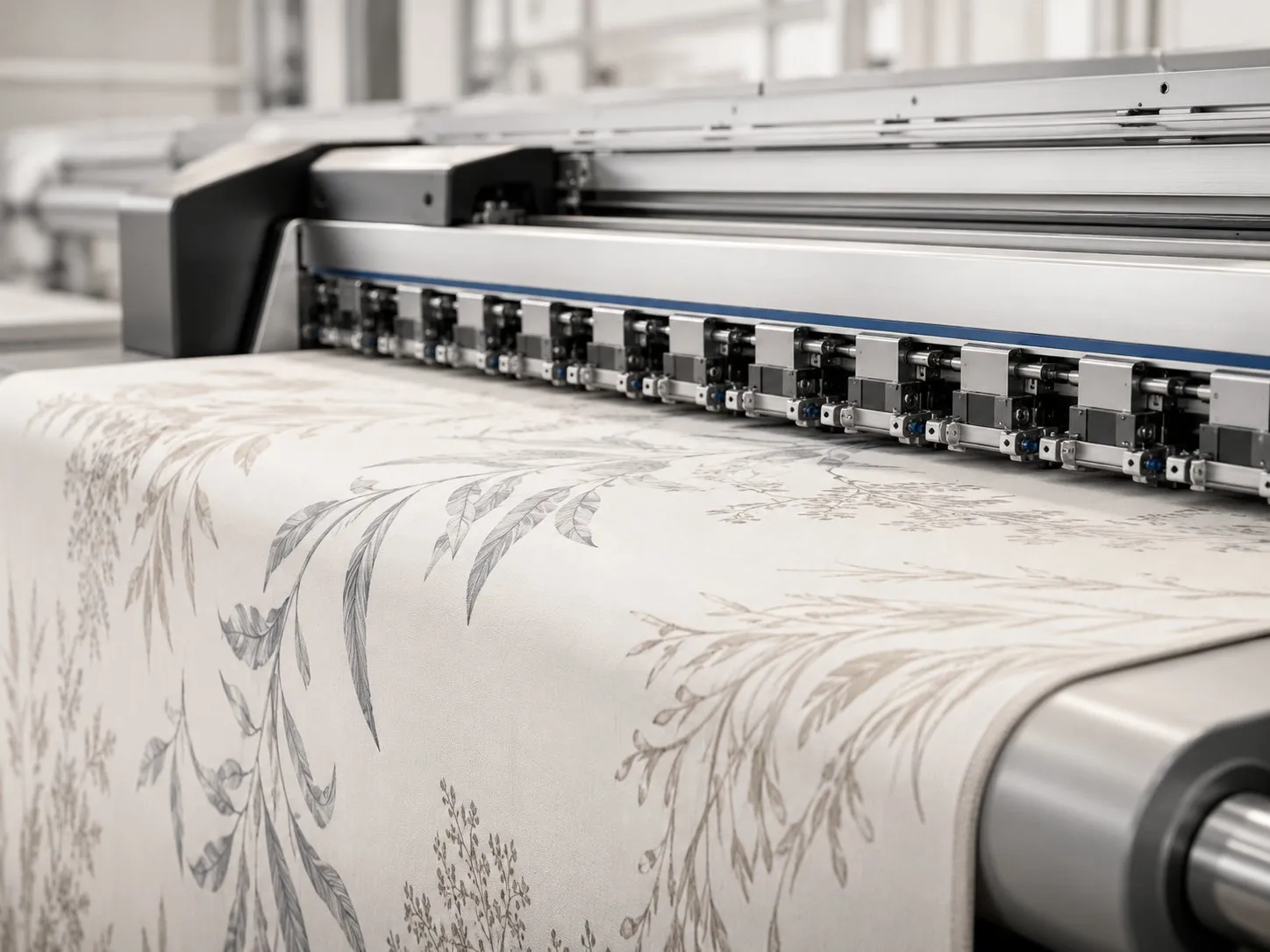 Digital printing line — patterned fabric